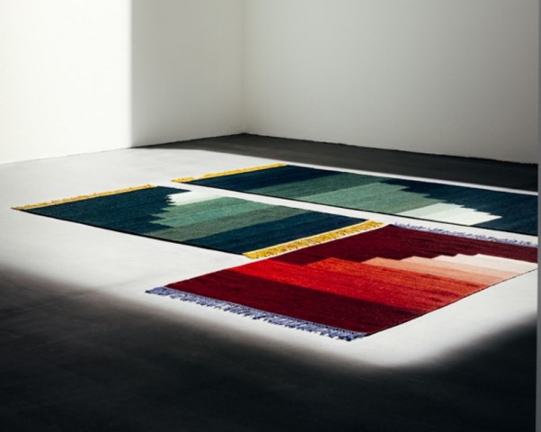 another-rug-&tradition-copenhagen-galleriamia-red-green jade-red volcano-blue thunder-yellow amber-alla the way to paris